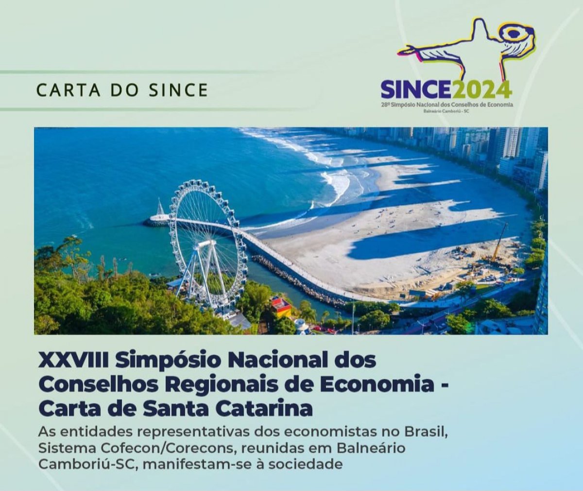 XXVIII Simpósio Nacional dos Conselhos Regionais de Economia – Carta de Santa Catarina - Corecon/SC