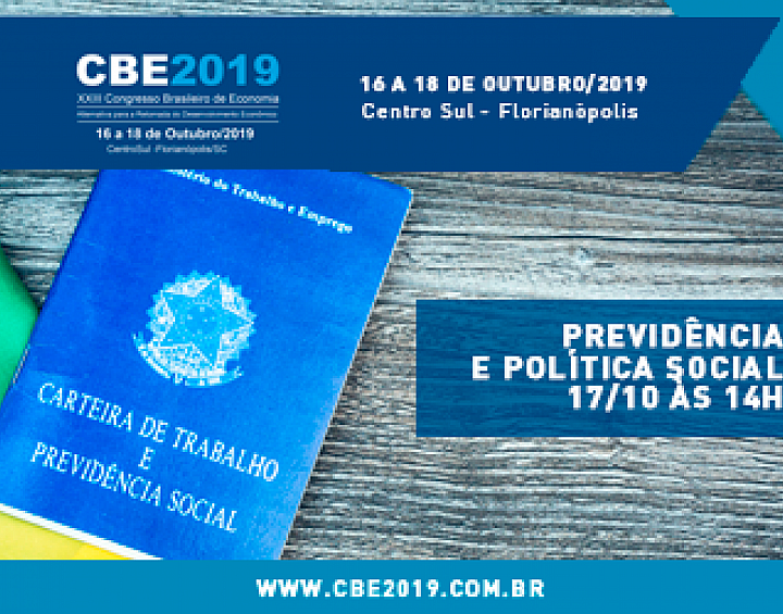 Reforma da Previdência estará em pauta no 23º Congresso Brasileiro de Economia - Corecon/SC