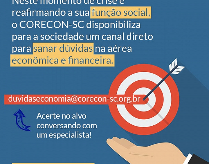 Mensagem da presidente para criação de Rede de Economistas Consultores Voluntários - Corecon/SC